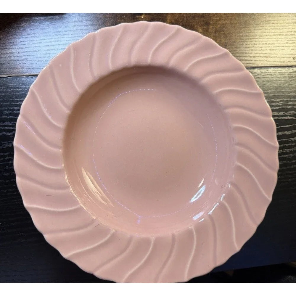 Vintage Franciscan Coronado Coral Pink Rim Soup Bowls 8.5